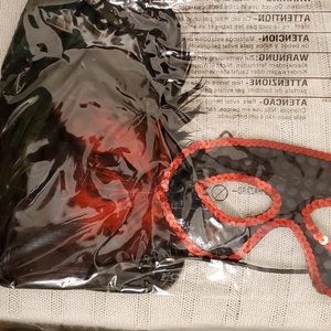 Mardi Gras mask masquerade mask red and black